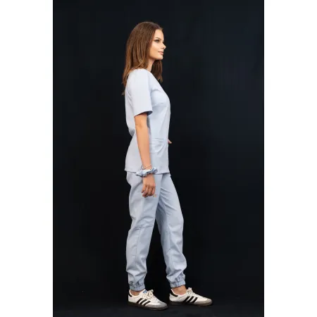 Spodnie medyczne SCRUBS MEDI TEDDY - LLEVANTI BABY BLUE